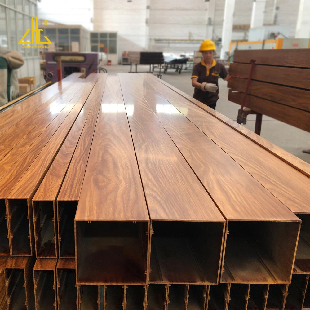 product-1-1 Natural Wood Grain Aluminium Square Tube00