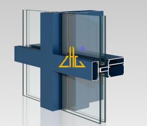 Προφίλ τοίχου κουρτινών διέλασης αλουμινίου με επιφάνεια με επίστρωση πούδρας Κατασκευαστής Άμεση πώληση