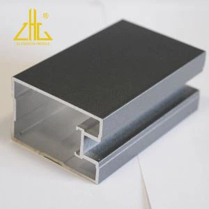 Προφίλ αλουμινίου με υαλοπετάσματα κτιρίου με επίστρωση φθοράνθρακα, εκτεθειμένο πλαίσιο αλουμινίου